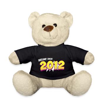 Retro 11th birthday in Pop Art Comic Book Style - Teddy Bear - black - Front