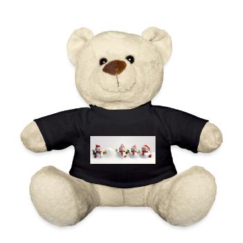 Bonhomme de neige de noël - Nounours - noir - Devant
