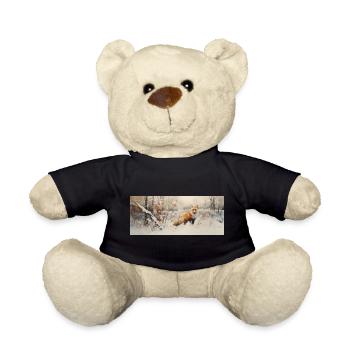 Fox Landscape Snow - Teddy Bear - black - Front