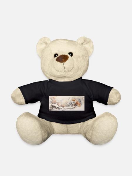 Cute Little Fox - Teddy Bear - black