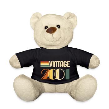 Vintage 2001 - 2001 Anniversary Gift - Teddy Bear - black - Front