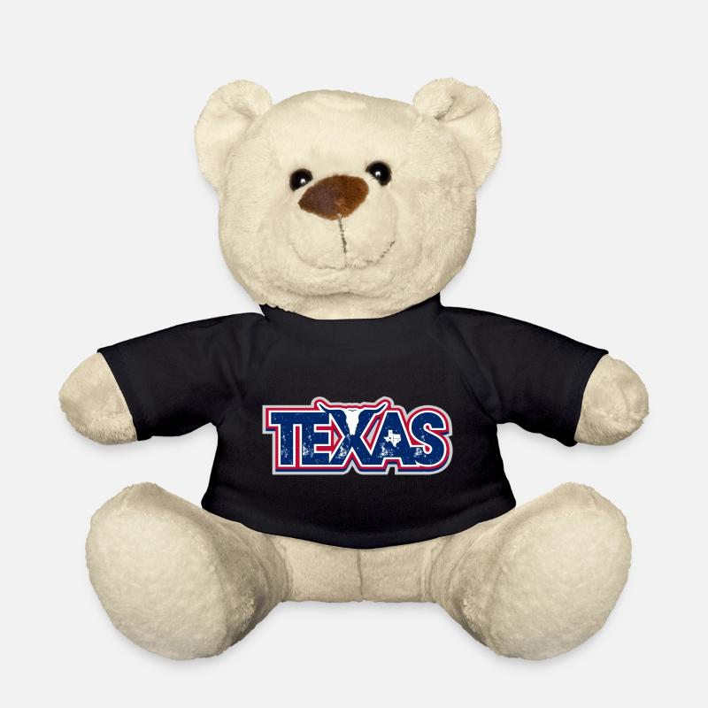 Texas Longhorn Distressed Flagge - Teddy - Schwarz