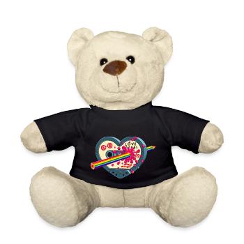 Pride Month LGBTQAI Vintage Kassette Regenbogen - Teddy - Schwarz - Vorne