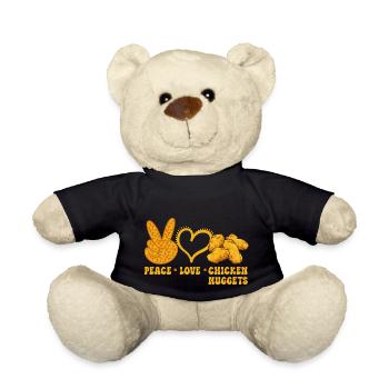 Chicken Nugget Lover Chicken Nuggets - Teddy Bear - black - Front