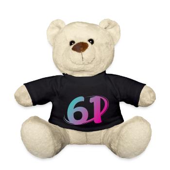 Number 61 multicolor - Teddy Bear - black - Front