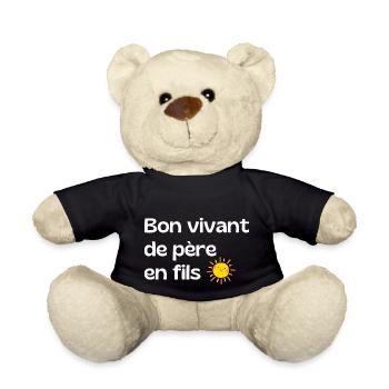 Bon vivant from father to son - dad gift - Teddy Bear - black - Front
