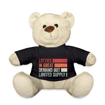 Proud of left-handers - Teddy Bear - black - Front