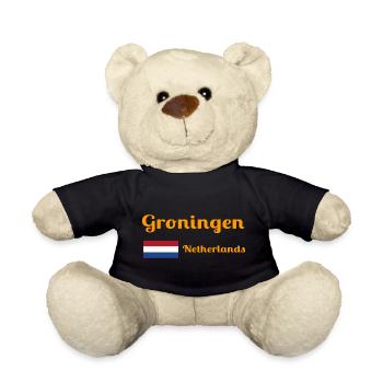Groningen Niederlande - Stilvolle Drucke - Teddy - Schwarz - Vorne