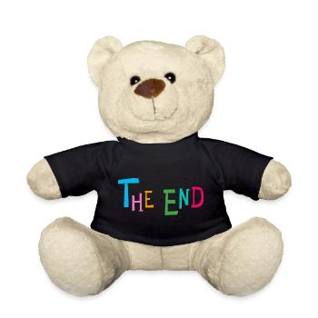 The End: Multicolour Playful Typography - Teddy Bear - black - Front