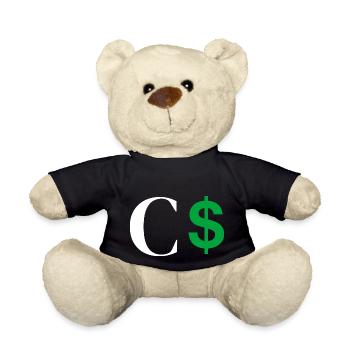 Letter c dollar - Teddy Bear - black - Front