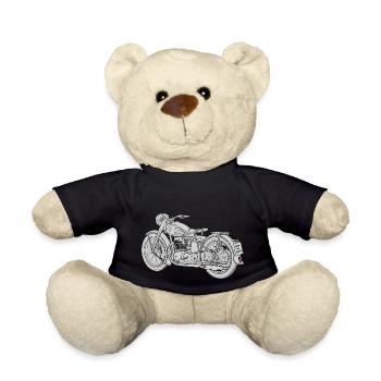 Motorrad Skizze - Teddy - Schwarz - Vorne