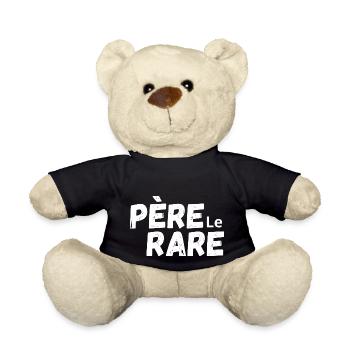 Rare Pearl Dad - Dad Gift Idea - Teddy Bear - black - Front