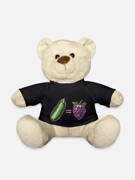 Cucumber = berry | Cucumbers are berries | Vintage - Teddy Bear - black