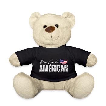Stolzer Amerikaner, ich liebe Amerika - Teddy - Schwarz - Vorne