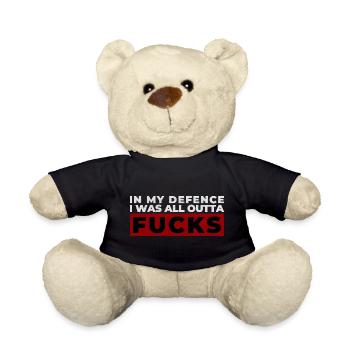 Bold Expressive Protest Design - Teddy Bear - black - Front