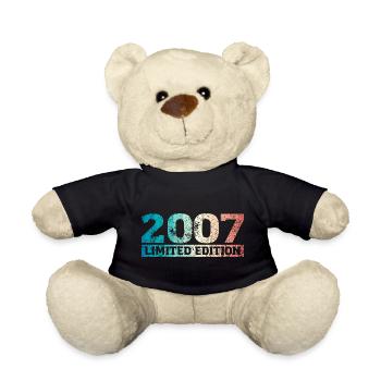 Limited Edition 2007 18. Geburtstag Geschenk Männe - Teddy - Schwarz - Vorne