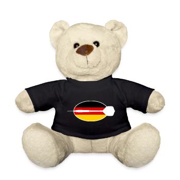 Fléchettes Allemagne, Fléchettes sur le drapeau de l’Allemagne - Nounours - noir - Devant