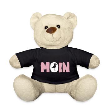 Moin mit Möwe - Teddy - Schwarz - Vorne