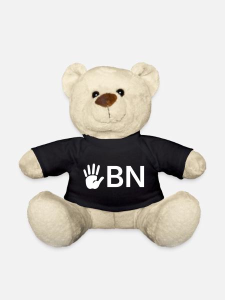 Offene-Hand-BN Simple Blockbuchstaben - Teddy - Schwarz