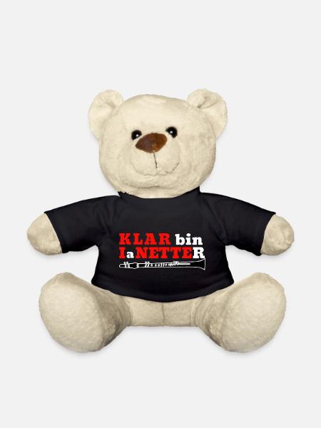 Clarinet - Klar bin I a Netter - Clarinetist - Teddy Bear - black