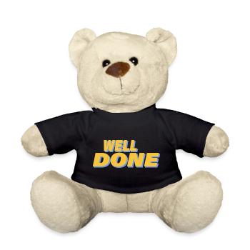WELL DONE - Teddy Bear - black - Front