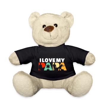 Ich liebe meinen Papa Sheriff Polizist Held - Teddy - Schwarz - Vorne