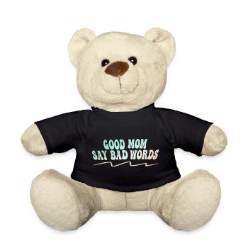 Bonne mère : évasion : Drôle, paroles de maman, design - Nounours - noir - Devant