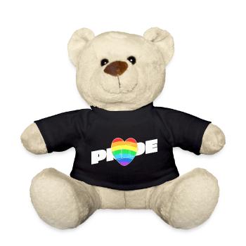 Pride Herz - Regenbogen Design - Teddy - Schwarz - Vorne