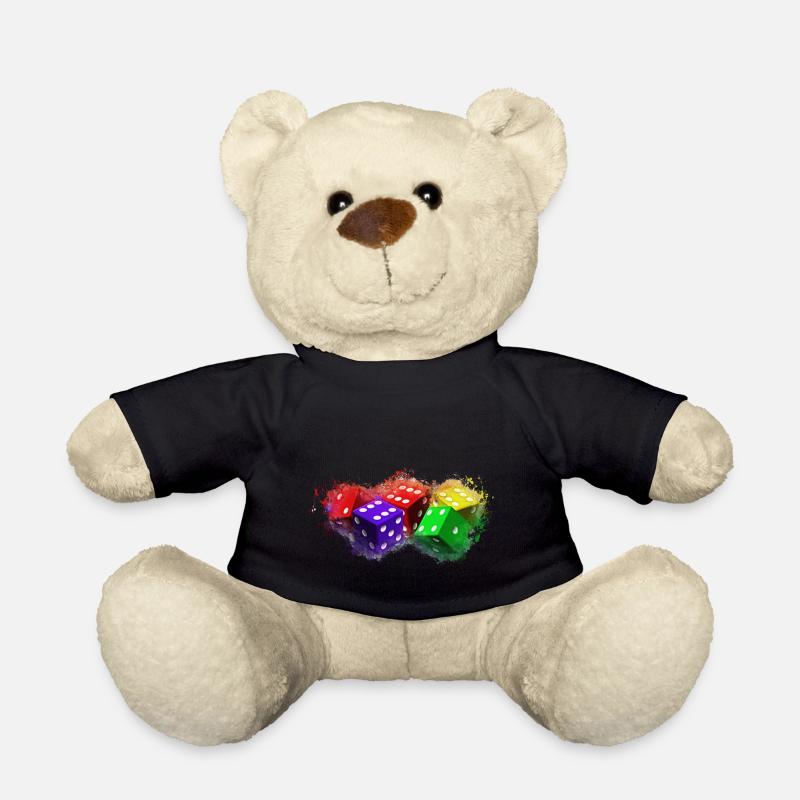 Würfel Spiel hell glühend - Teddy - Schwarz