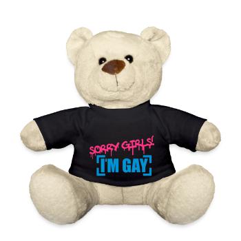Sorry Girls Gay - Teddy - Schwarz - Vorne