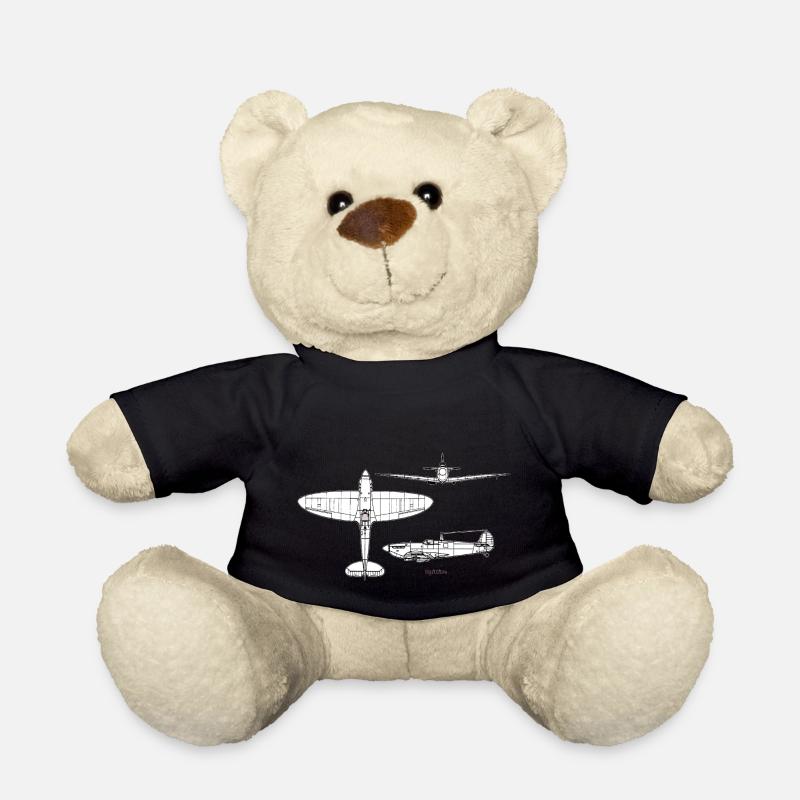 Flugzeug - Teddy - Schwarz
