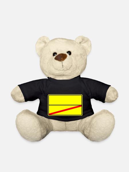 Ortsschild Vorlage Symbol - Teddy - Schwarz