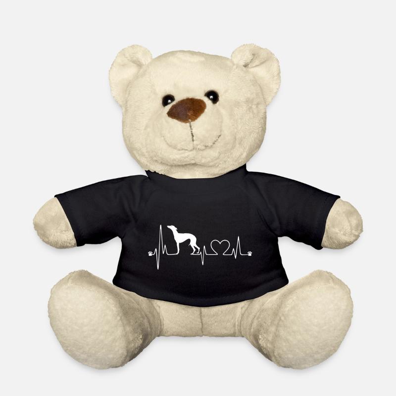 Whippet Herz Puls - Teddy - Schwarz