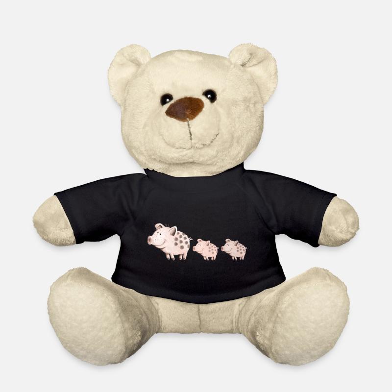 Schweine Familie - Teddy - Schwarz