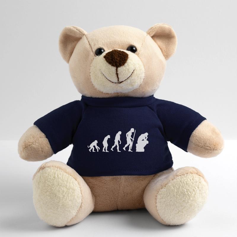 Evolution of thinker philosophy philosopher funny Teddy Bear