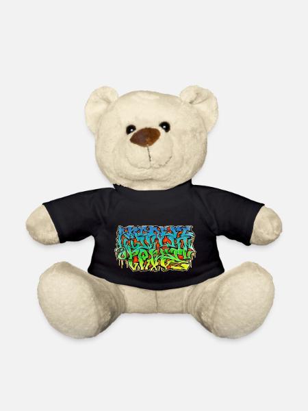 Graffiti wild style alphabet - Teddy Bear - black