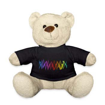 Abstract Lines Design 04 - Teddy Bear - black - Front