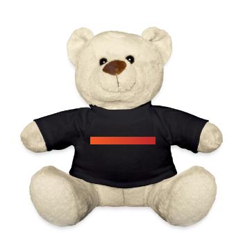 Orange gradient bar stripes - Teddy Bear - black - Front