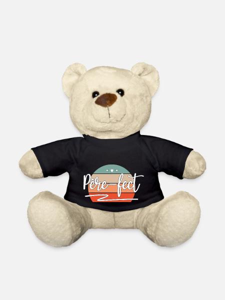 Père-Fect Rétro Fête Des Pères Humour Cadeau Papa - Nounours - noir