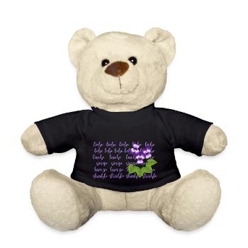 Veilchen, liebe, lebe lache - Teddy - Schwarz - Vorne