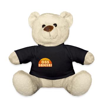 Oss sensei - idee cadeau judo - Nounours - noir - Devant