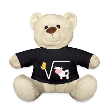 Ente Wurzel aus Kuh, N-te Wurzel aus Q, Mathe Witz - Teddy - Schwarz - Vorne