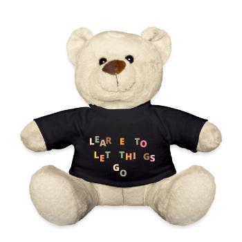 Learn to let things go citation de vie motivation - Nounours - noir - Devant
