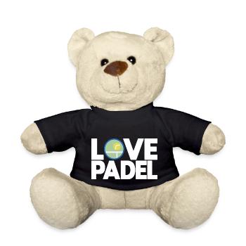 Padel - Geschenk für Padel-Liebhaber - Teddy - Schwarz - Vorne