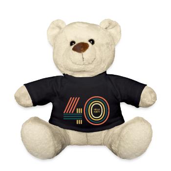 hello 40. 40th birthday - Teddy Bear - black - Front