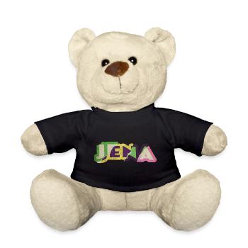 Jena Germany City Font Punk Retro - Teddy Bear - black - Front