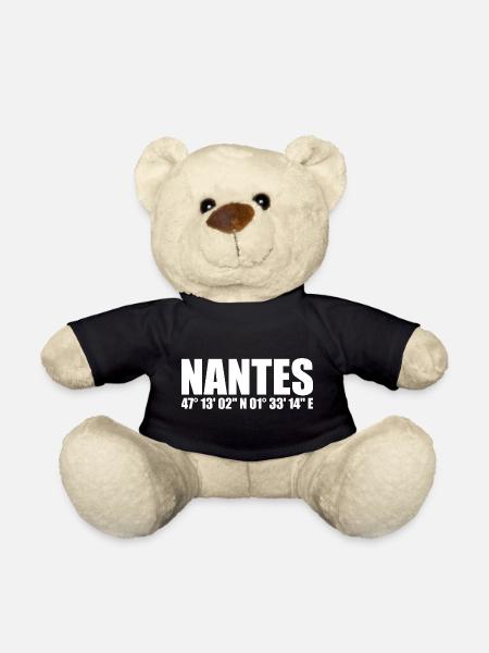 Coordonnées de Nantes - Nounours - noir