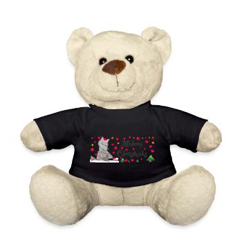 Cult Wolf Christmas, MÄHrry Christmäh's Heart - Teddy Bear - black - Front