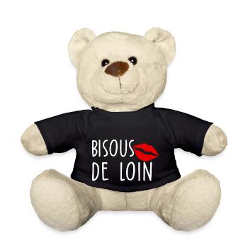 Bisous de loin - Nounours - noir - Devant