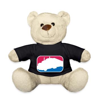 LKW Truck Lastkraftwagen Laster lustiges Geschenk - Teddy - Schwarz - Vorne